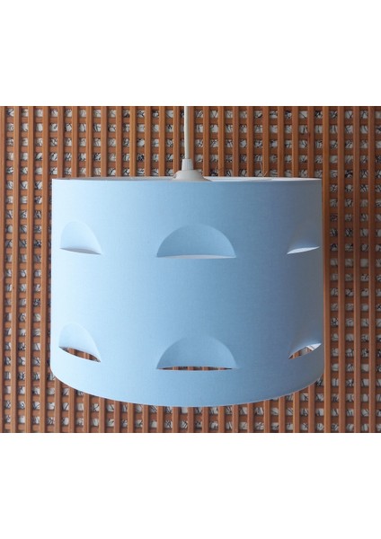 Motifli Mavi M-365 Kumaş Kaplama Avize Salon Oturma Odası Yatak Odası Genç ve Çocuk Odası Avize modelleri