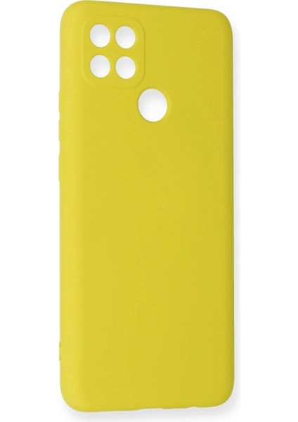 Oppo A15 Kılıf Nano Içi Kadife Silikon - Sarı (K95) fiyatları