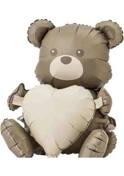 Kalpli Oturan Ayı Folyo Balon Parti Balonu