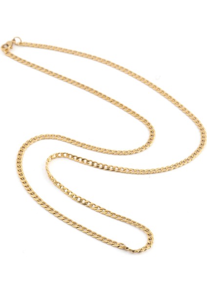 Çelik Kolye Gold 45 cm