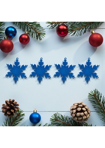 10 Parça Mavi Reçine Kar Tanesi – El Yapımı Yılbaşı Süsü Seti | Şık Kış Dekoru ve Hediye fiyatları