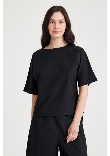 Keten Günlük Rahat Beli Lastikli Kadın İkili Takım Alt Üst