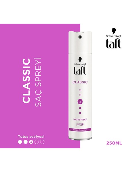 Taft Classic Ekstra Güçlü Saç Spreyi 250 ml