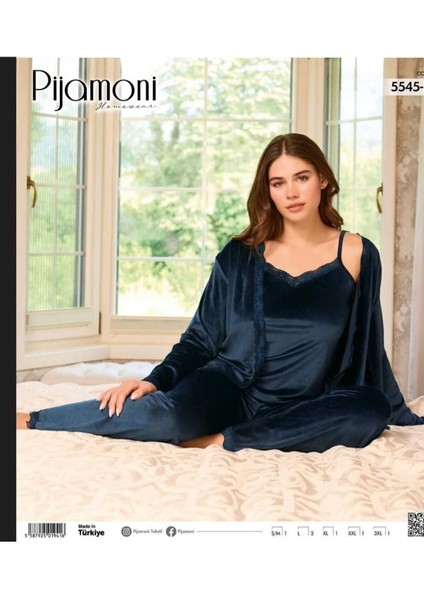 Fransız Kadife 3'lü Pijama Takımı