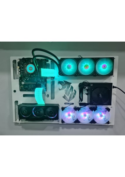 Pro Design Duvara Tipi Bilgisayar Kasası Gamming Duvara Montaj Pc Beyaz