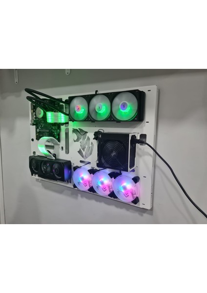 Pro Design Duvara Tipi Bilgisayar Kasası Gamming Duvara Montaj Pc Beyaz fırsatları