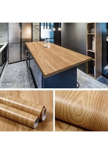 Ahşap Görünümlü Duvar Kağıdı Kendinden Yapışkanlı 5 Metre