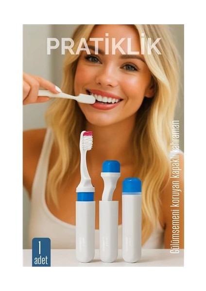 Bfs Kapaklı Diş Fırçası - Seyahat Kapaklı Diş Fırçası - Hijyenik Koruma, Pratik ve Kompakt Model