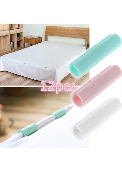 Yatak Yorgan Çarşaf Klipsi 12 Adet Kaydırmaz Çok Amaçlı Tutucu (4887) modelleri