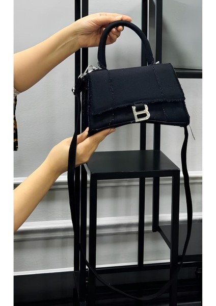 Kadın Kot Kumaş El ve Omuz Çantası