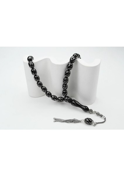 Oltu Taşı Beyzi Çemberli Burgu Işlemeli Tespih fırsatları