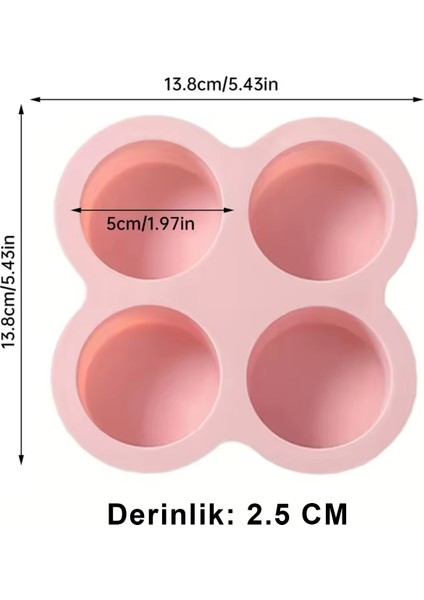 Silikon Derin Yuvarlak Çikolata ve Kek Pişirme Kalıbı 4 Lü fiyatları
