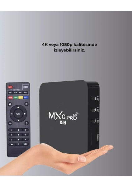 Android Tv Box 4K – 2gb Ram 16GB Rom, Kablosuz Wi-Fi Medya Oynatıcı fiyatları