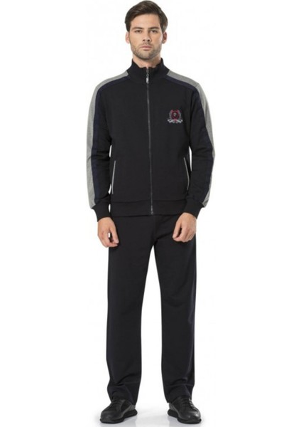 Erkek Dik Yaka Fermuarlı Alt Üst Cepli Eşofman Takımı