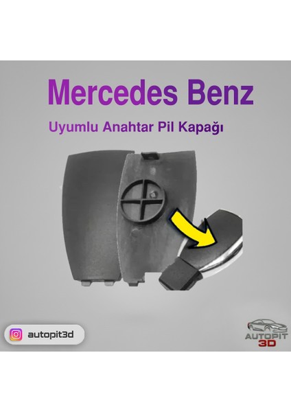 Mercedes Benz Uyumlu Anahtar Pil Kapağı