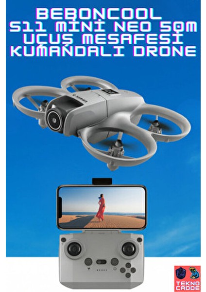 S11 Mini Neo 50M Uçuş Mesafesi Kumandalı Drone