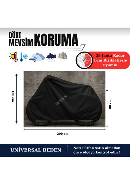 Siyah Bisiklet Brandası, Bisiklet, Koruma Örtüsü, Su ve Toz Geçirmez, 4 Mevsim Koruma fiyatları