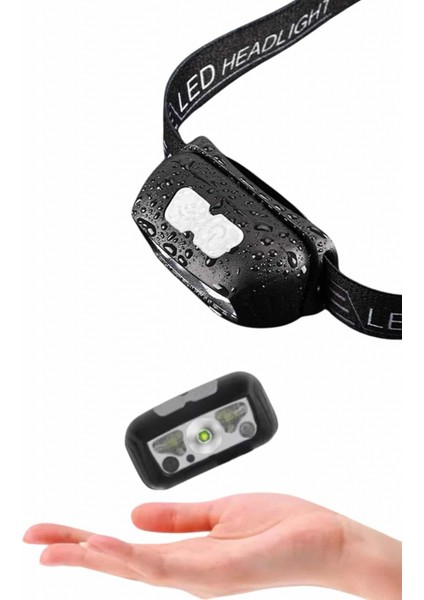 Kamp Lambası Kafa Feneri Kafa Lambası Ayarlanabilir Sensörlü Şarjlı fırsatları