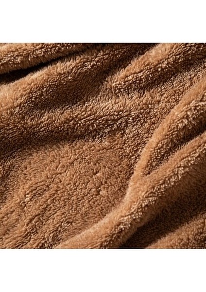 Ponponlu Diz Üstü Battaniye Bej 130X160