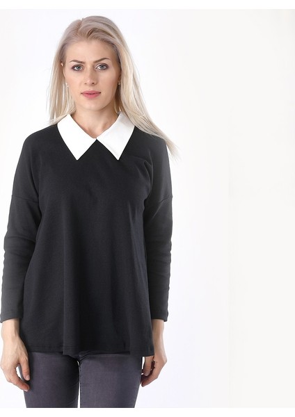 Günlük Gömlek Yaka Salaş Kadın Bluz