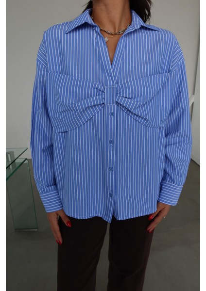 Çizgili Fiyonk Detaylı Gömlek modelleri