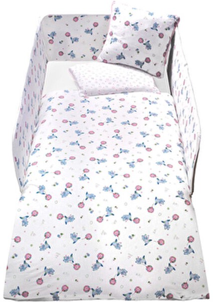 Bebek 5li Uyku Seti %100 Pamuk 100X135CM Pembe Flying Baloon Nevresim Takımı 70X140 Lastikli Çarşaf fırsatları