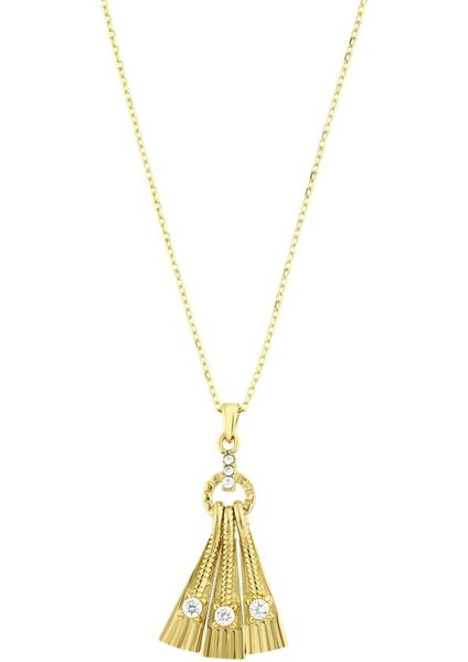 Altın Tasarım Kolye - 14K