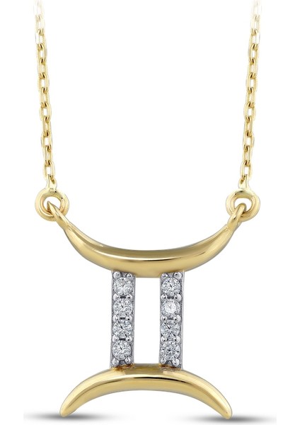 Altın Ikizler Burç Kolye - 14K fiyatları