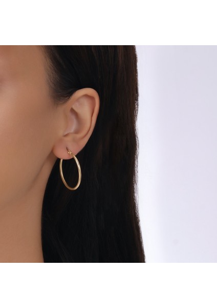 Altın Halka Küpe - 14K modelleri