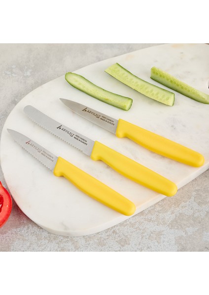 Solo 3 Parça Bıçak Seti Sarı fiyatları