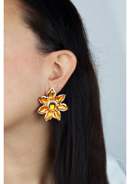 Çiçek Figür Küpe