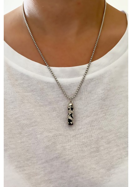 Ince Zincir Gümüş Renk Kolye