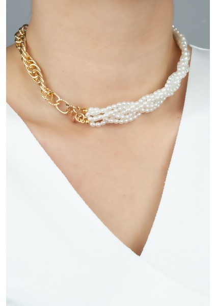 Işlemeli Zincir Inci Kolye fiyatları