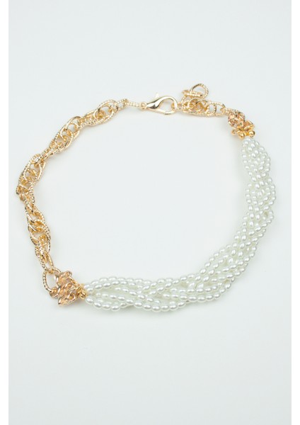 Işlemeli Zincir Inci Kolye modelleri