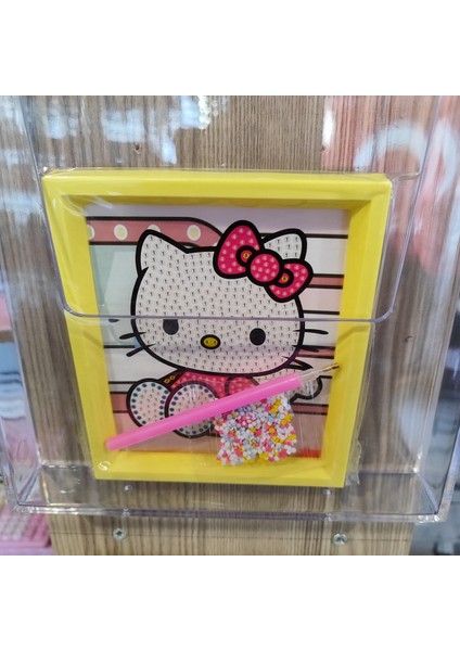 Hello Kitty Figürlü Boncuk Işleme/yapıştırma Seti Kare AD7151