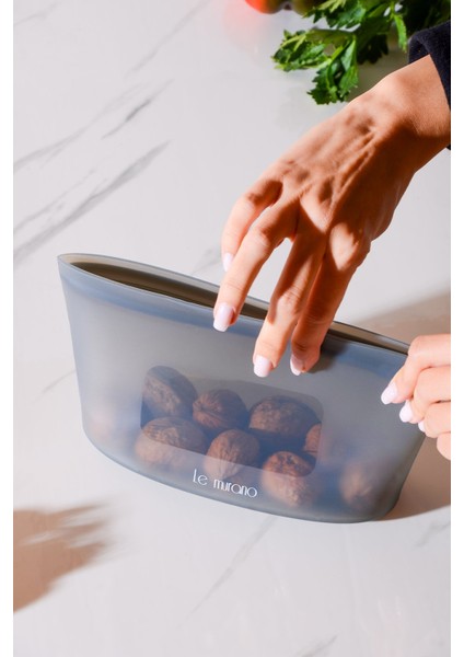 Mood Hava Sızdırmaz Kilitli Silikon Saklama Torbası 680 ml | Gri fiyatları