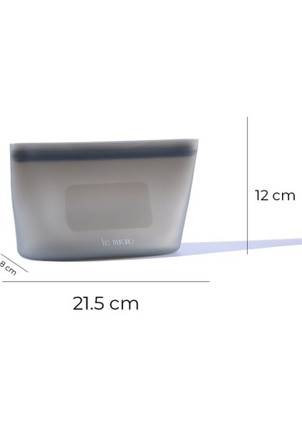 Mood Hava Sızdırmaz Kilitli Silikon Saklama Torbası 680 ml | Gri indirimleri