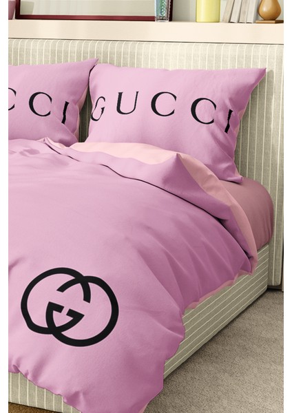 Nevresim Takımı Çift Kişilik Pamuklu Saten Kumaş 6 Parça 3D Dijital Baskı Duvet Cover Set Model No: indirimleri