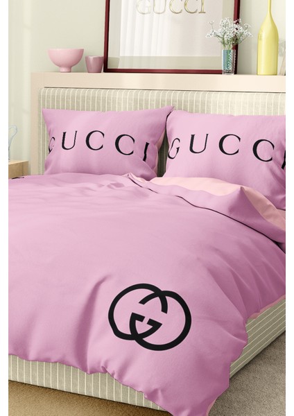 Nevresim Takımı Çift Kişilik Pamuklu Saten Kumaş 6 Parça 3D Dijital Baskı Duvet Cover Set Model No: