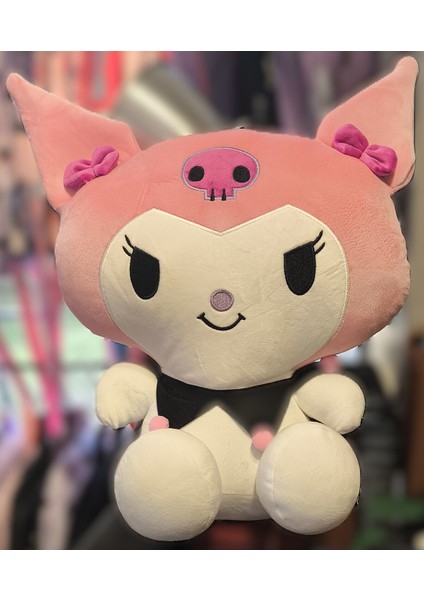 Kuromi Figür Peluş Oyuncak Büyük Boy Pembe 40CM