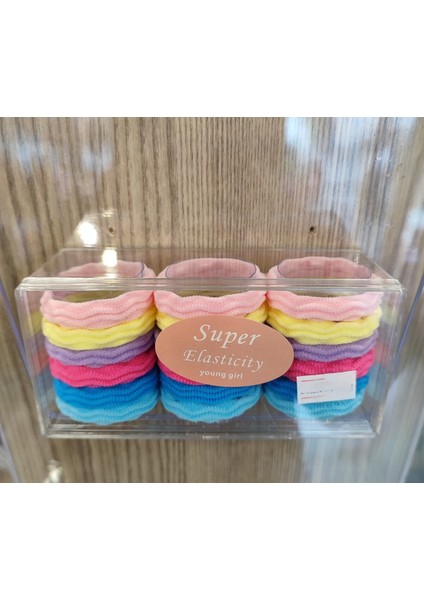 18 Li Lastik Çok Renkli Saç Tokası Seti