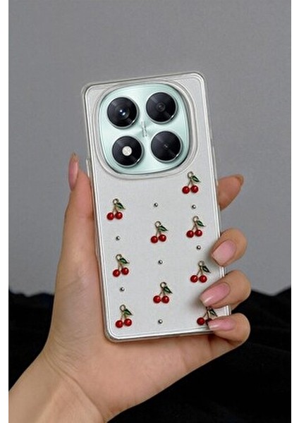 Xiaomi Note 14 Pro 4g Uyumlu – Epoksi Kiraz Desenli, Şeffaf, Darbe Dayanıklı Telefon Kılıfı modelleri