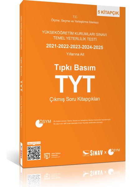 Tyt Tıpkı Basım Son 5 Yıl Çıkmış Soru Kitapçıkları