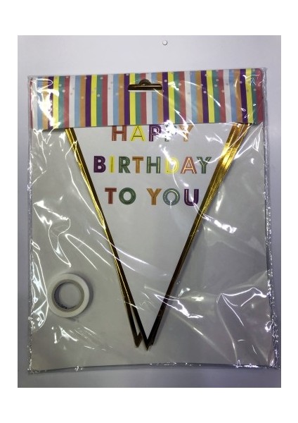Happy Birthday To You Flama Bayrak Süsü modelleri