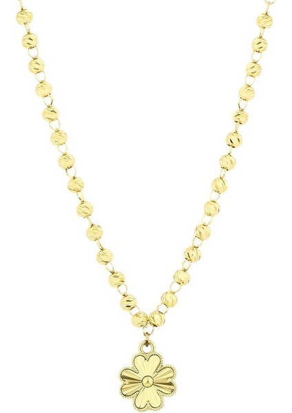 Altın Yonca Kolye - 14K