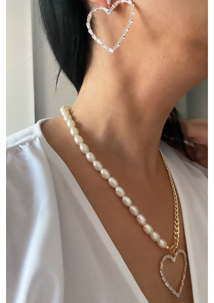 Kalp Kolye Küpe Set fiyatları