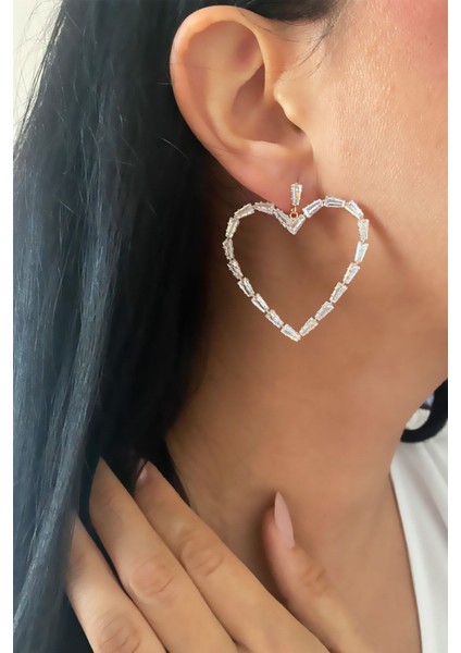 Kalp Kolye Küpe Set modelleri