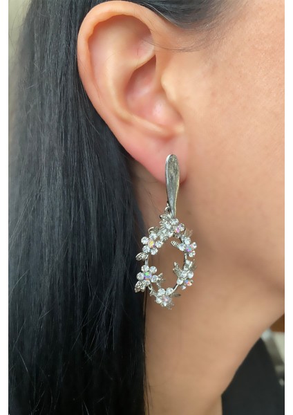 Zirkon Taşlı Abiye Küpe