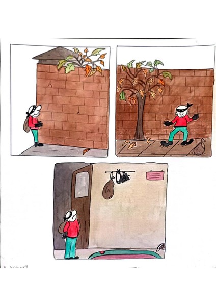 Sona Bahapory 28x28cm Orijinal Karikatür Tablo modelleri