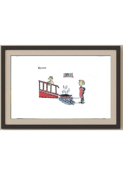 Resad Sultanovic 29X21CM Orijinal Karikatür Tablo